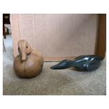 Duck Dï¿½cor Figurines Wood & Pewter