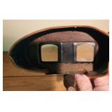 Antique Stereoscope Viewer Wood & Tin Folding