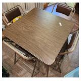 VTG Card Table & 4 Chairs Set