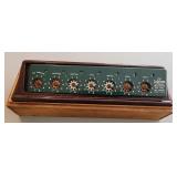 Antique Lightning Portable Adding Machine W Papers