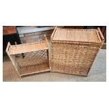Two VTG Wicker Storage Boxes