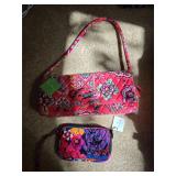 New Vera Bradley Purse & Wristlet Set
