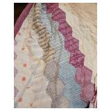 Vintage Hexagon Patchwork Quilt