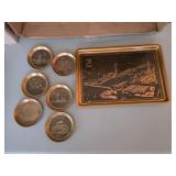 1933 Century of Progress Tray & Coasters