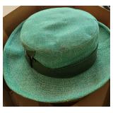 1950s Official Girl Scouts Green Dobbs Hat W Box
