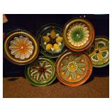 VTG MCM Atomic Metal Sunburst & Floral Wall Art