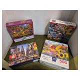 4 Assorted 500 Piece Puzzles