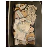Tote of Vintage Sheets & Pillowcases
