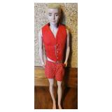 1960 Ken Doll Flocked Hair Pats Pend Mattel