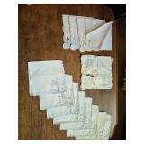 Vintage Portuguese Hand-Embroidered Linen Set