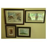 Lot Of 4 VTG Paintings Some are Signed