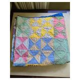 Vintage 1930s-Style Pinwheel King Quilt