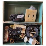 Tool Box Full Of Electrical Supplies & Hardware