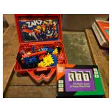Vintage ZAKS Building Set & SET Card Game Bundle