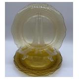 Four Federal Glass 11' Plates