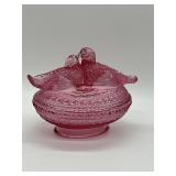 Dalzell Viking Thistle Pink Love Birds Dish