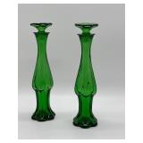 Avon Emerald Bud Vases/Perfume Bottles