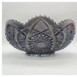 Imperial Glass 'Octagon' Blue Smoke Bowl