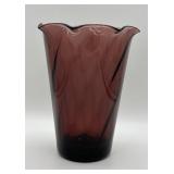 Hazel Atlas Moroccan Swirl Amethyst Vase