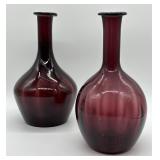 Empoli Amethyst Glass Decanters