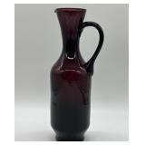 Amethyst-Colored Glass Pitcher With Handle