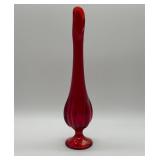 Viking Glass Amberina Swung Vase