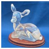 Fenton French Opalescent Lying Fawn Figurine