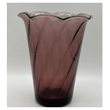 Hazel Atlas Amethyst Glass Vase