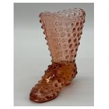 Fenton Hobnail Colonial Amber Boot Slipper