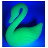 Fenton Vaseline Glass Swan Figurine