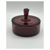 New Martinsville Amethyst Glass Candy Dish
