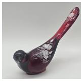 Fenton Ruby Red Bird Figurine, 1970s