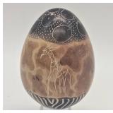 Soapstone Handpainted Egg from Kenya