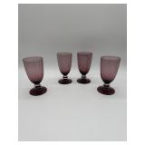 Dansk Crystal Marquis Amethyst Glasses Set of 4