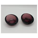 Viking Glass Ashtrays in Amethyst