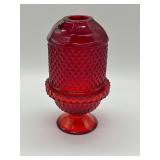 Viking Glass Ruby Red Fairy Lamp