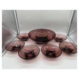 Hazel Atlas Colony Salad Bowl Set in Amethyst