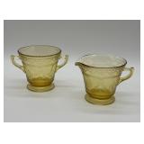 Federal Glass Sugar and Creamer Set