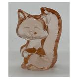 Viking Glass Squirrel Figure in Peach