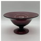 Amethyst Imperial Glass Footed Compote