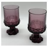 Tiffin Franciscan Madeira Plum Goblets