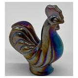 L.G. Wright Amethyst Carnival Glass Rooster