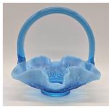 Fenton Provincial Blue Opalescent Basket