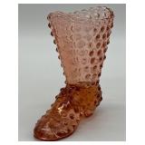 Fenton Hobnail Colonial Amber Boot Slipper