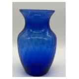 Indiana Glass Cobalt Blue Illusions Vase