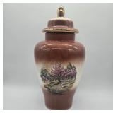 Currier & Ives Ginger Jar with Lid