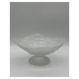Viking Glass Frosted Candy Dish