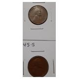 WHEAT CENTS- 1945-P  1945-S