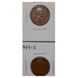 WHEAT CENTS- 1949-D 1949-S