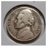 JEFFERSON NICKEL-1949-D